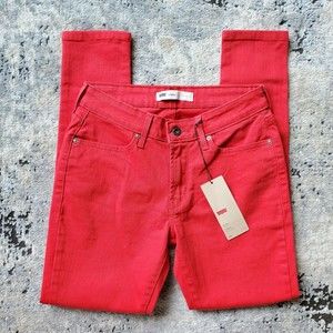 Levi Strauss Solid Red Jegging Skinny Legging Jeans Size 8 8M Go Fourth NWOT
